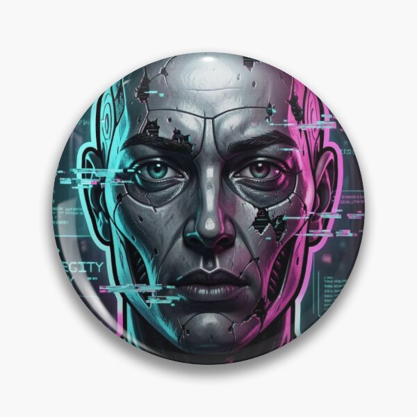 Item preview, Neon Synthetic Division CU-01 Corrupted Memory Glitch Android Sticker designed and sold by NEON SYNTHETIC DIVISION.