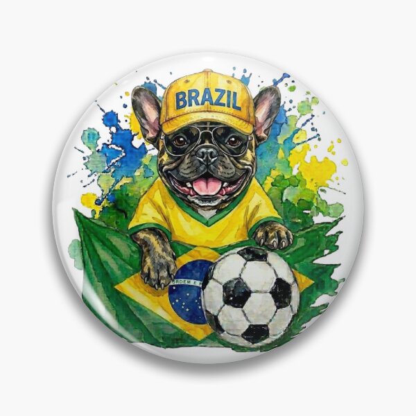 Item preview, Pug brindle World Cup Brazil Suppawter designed and sold by The Suppawters.