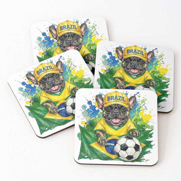 Item preview, Pug brindle World Cup Brazil Suppawter designed and sold by The Suppawters.