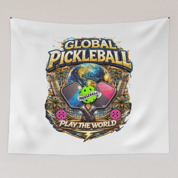 Item preview, Global Pickleball Play The World | Bold International Sport Graphic designed and sold by Jen.Lou.