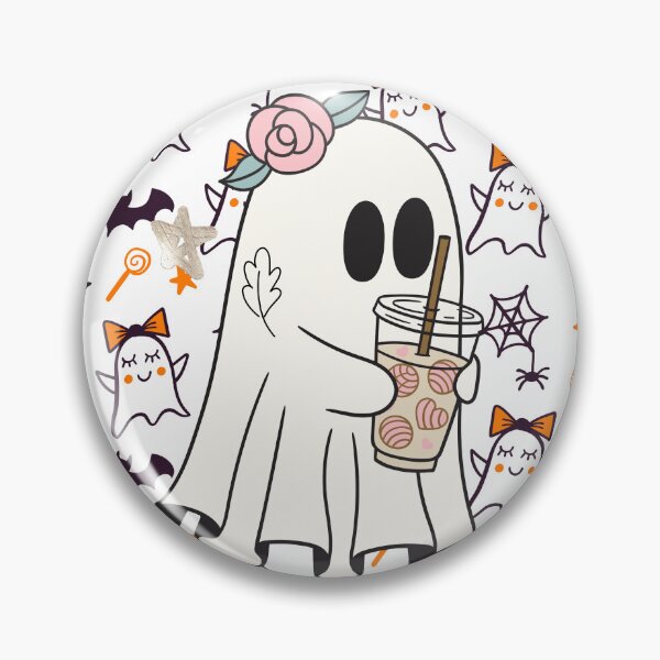 Item preview, Summerween ghost with milkshake and Rose designed and sold by WildWoodlandWitch.