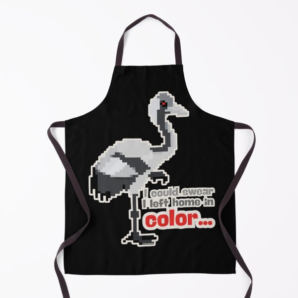 Item preview, I Could Swear I Left Home in Color – Funny Eco Protest Pixel Art Crane Migration Design designed and sold by Message from Earth.