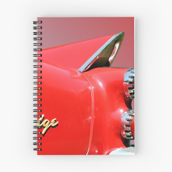 Item preview, 1958 Dodge Custom Royal Tailfin - Chrome Fin & Twin Taillight Detail, Red Classic designed and sold by Peter Kraaibeek | Generative Designs and Car Art.