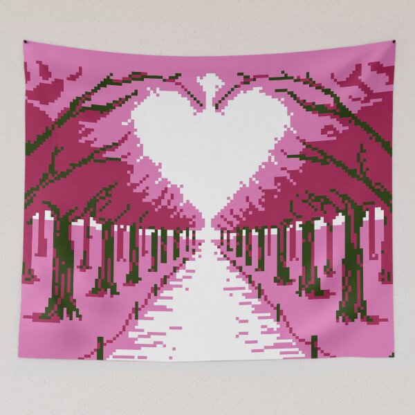 Item preview, Nostalgic Cherry Blossom Heart Path designed and sold by PentagramHead.