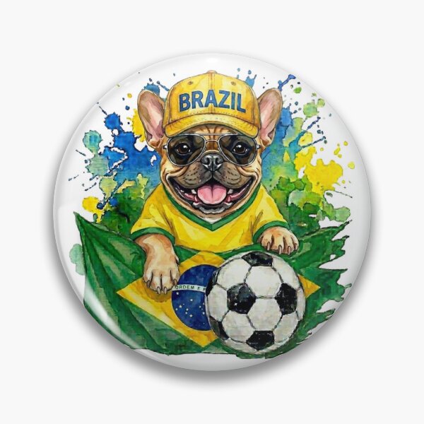 Item preview, Pug brown World Cup Brazil Suppawter designed and sold by The Suppawters.