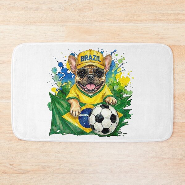Item preview, Pug brown World Cup Brazil Suppawter designed and sold by The Suppawters.