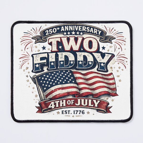 Item preview, Two Fiddy 250th Anniversary 4th of July Patriotic USA Flag Vintage Design designed and sold by CreativeNest Prints.
