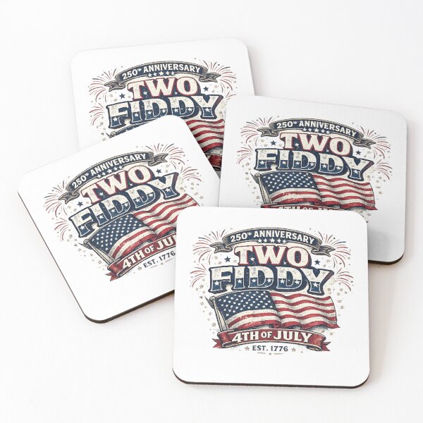 Item preview, Two Fiddy 250th Anniversary 4th of July Patriotic USA Flag Vintage Design designed and sold by CreativeNest Prints.