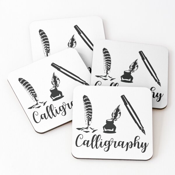 Item preview, Calligraphy Ink Pen Minimalist Design – Classic Writing Art Style designed and sold by ArcticFoxStudio.