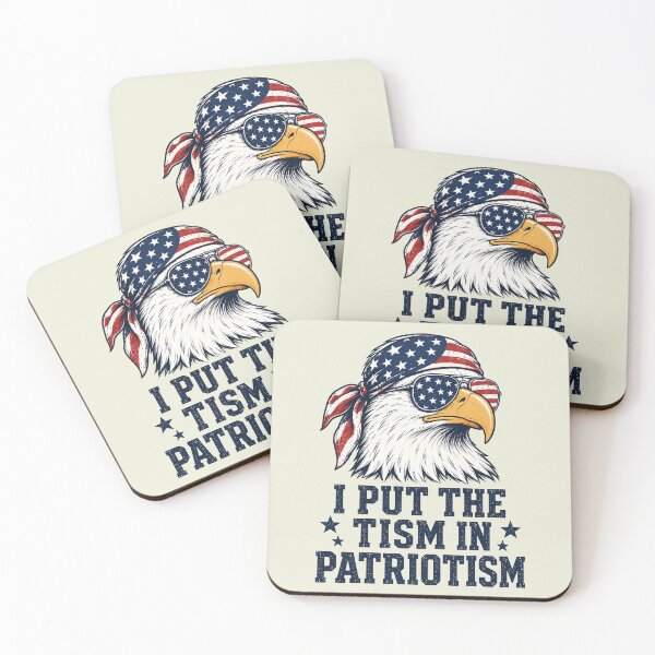 Item preview, I Put The Tism in Patriotism Eagle USA Flag 4th July designed and sold by rusiaa.
