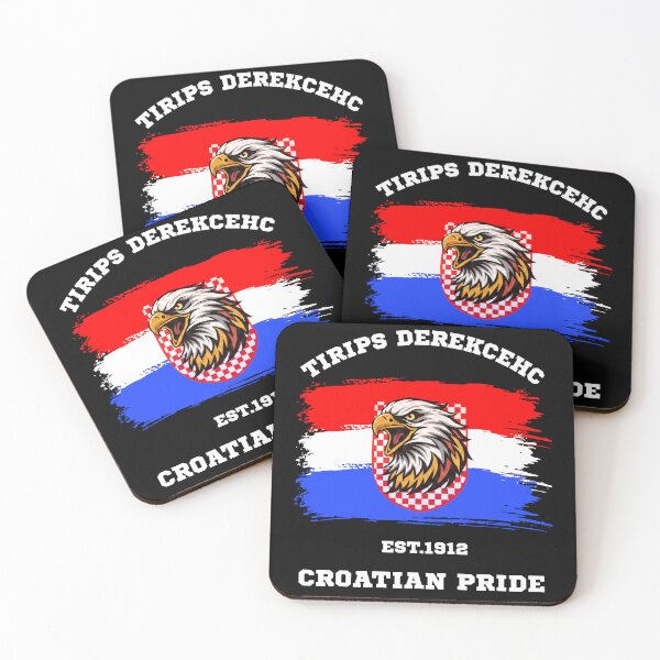 Item preview, Croatia Checkered Spirit Croatian Pride Eagle Graphic designed and sold by WildTrace.