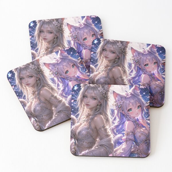 Item preview, Real vs Anime Cat Girl Moonlight Fantasy designed and sold by konkapo00.