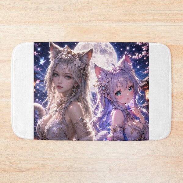 Item preview, Real vs Anime Cat Girl Moonlight Fantasy designed and sold by konkapo00.