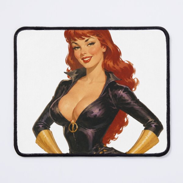 Item preview, Redhead Superhero Pinup – Retro Comic Inspired Vintage Art designed and sold by Cosplayvintage.