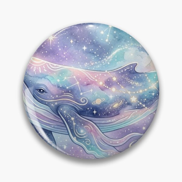 Item preview, Dreamy Cosmic Whale - Whimsical Watercolor Space Art designed and sold by MemoMetaverse.