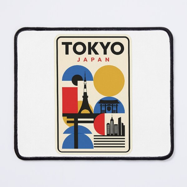 Item preview, Vintage Tokyo Japan Geometric Cityscape Travel Scene designed and sold by k3rstman1.