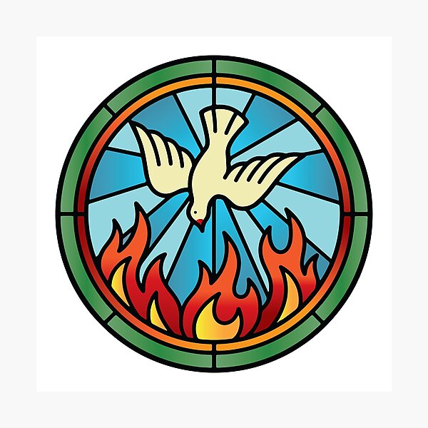 Item preview, Holy Spirit stained glass church window designed and sold by Shaun Joseph.