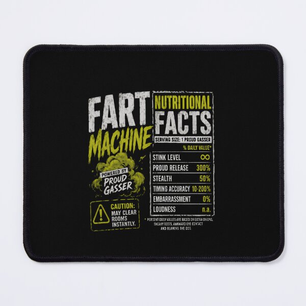 Item preview, Fart Machine Nutritional Facts Proud Gasser Humor designed and sold by RetroMini2026.