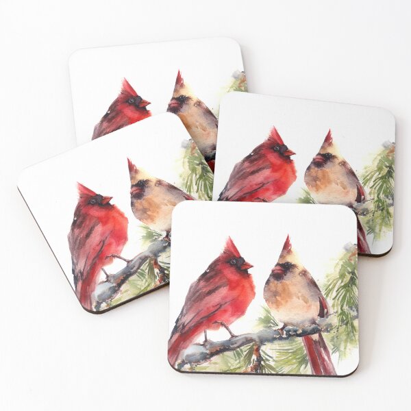 Item preview, Cardinals Perched on Pine Branch designed and sold by CanotStop.