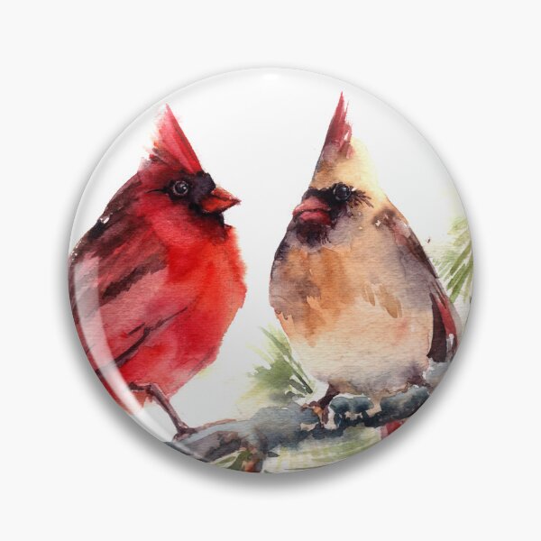 Item preview, Cardinals Perched on Pine Branch designed and sold by CanotStop.