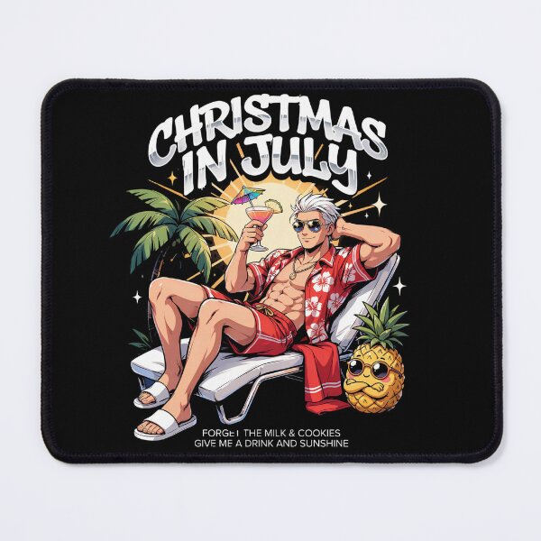 Item preview, Christmas In July – Funny Santa Beach Shirt Cute Summer Holiday Gift Forget Milk and Cookies V1 designed and sold by DarylWelsh2024.