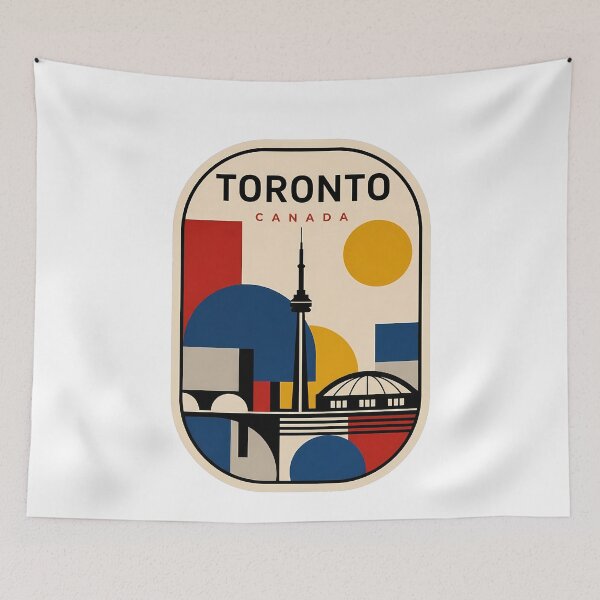 Item preview, Retro Toronto Canada Skyline Geometric Cityscape designed and sold by k3rstman1.
