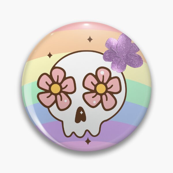 Item preview, Summerween Skull with Flowers designed and sold by WildWoodlandWitch.
