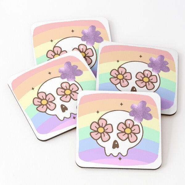 Item preview, Summerween Skull with Flowers designed and sold by WildWoodlandWitch.