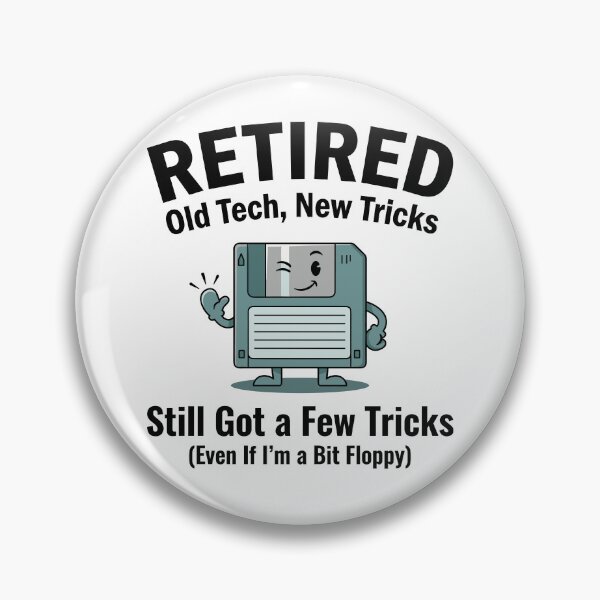 Item preview, Retired Old Tech New Tricks – Funny Floppy Disk Retro Tech designed and sold by JPees.