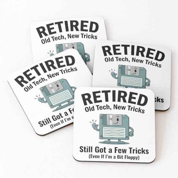 Item preview, Retired Old Tech New Tricks – Funny Floppy Disk Retro Tech designed and sold by JPees.