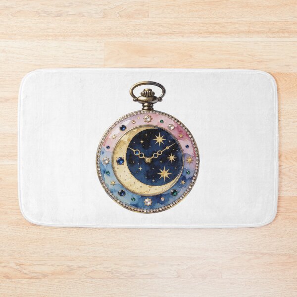Item preview, Moon Clock Sticker | Celestial Timepiece Art designed and sold by AillustriaAK.