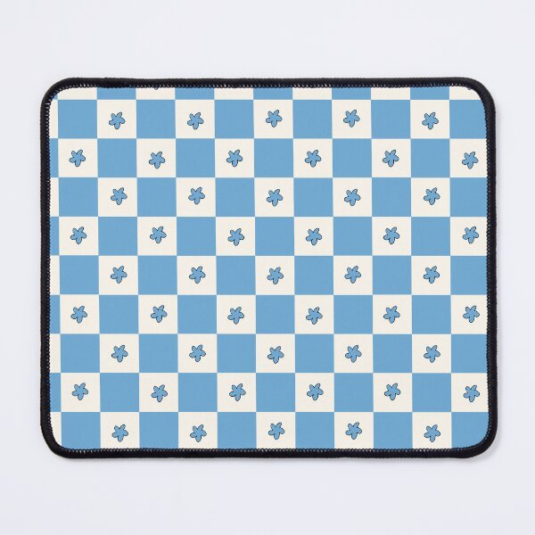 Item preview, Blue Checked Flower Pattern  designed and sold by cherrynat1.