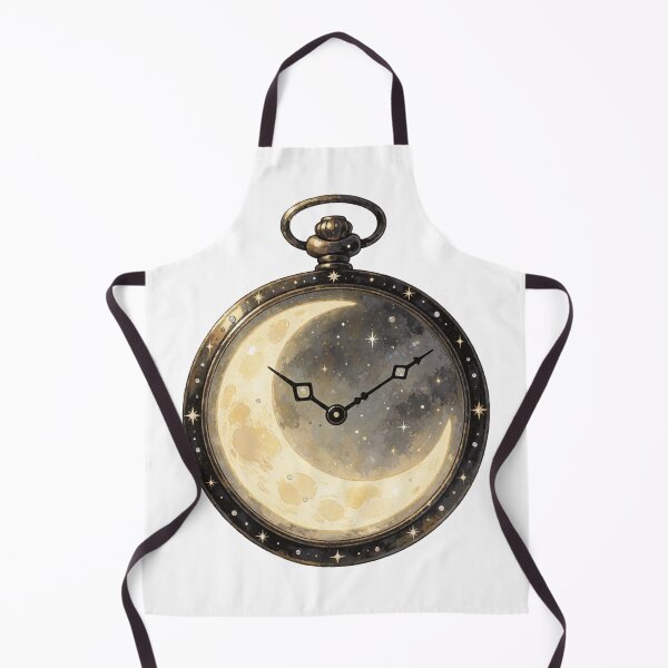 Aperçu de l'œuvre Moon Clock Sticker | Celestial Timepiece Art créée et vendue par AillustriaAK.