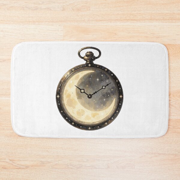 Item preview, Moon Clock Sticker | Celestial Timepiece Art designed and sold by AillustriaAK.