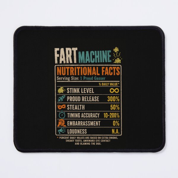 Item preview, Fart Machine Nutritional Facts Proud Gasser Humor Funny Gag Gift designed and sold by RetroMini2026.