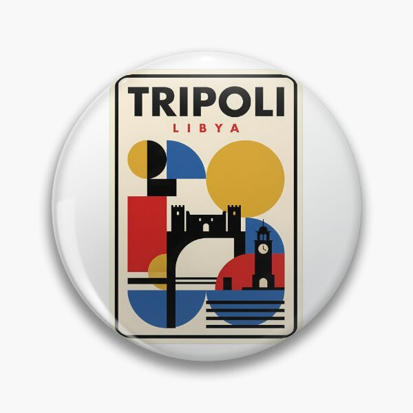 Item preview, Tripoli Libya Retro Geometric Travel Poster designed and sold by k3rstman1.