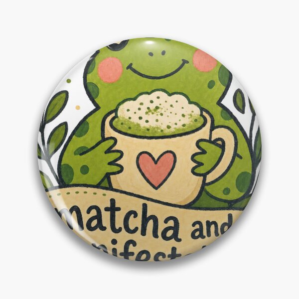 Item preview, Matcha and Manifestation Frog designed and sold by VisualArtsOasis.
