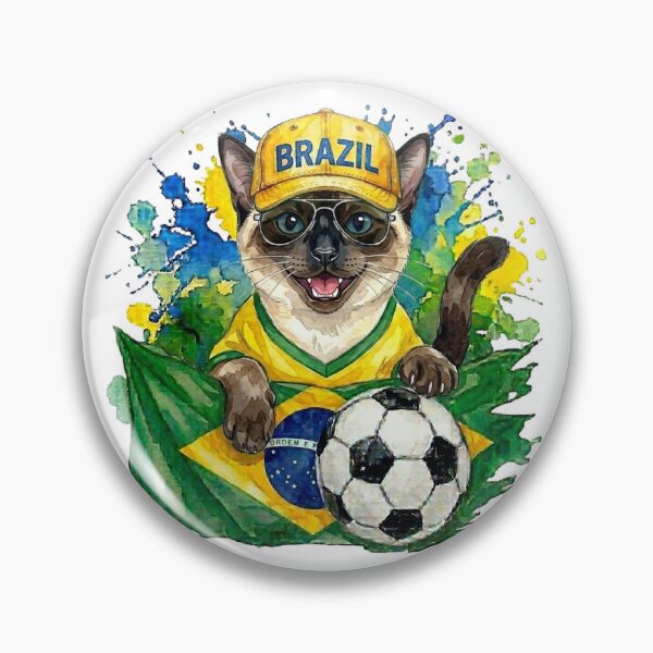 Item preview, Siamese cat World Cup Brazil Suppawter designed and sold by The Suppawters.