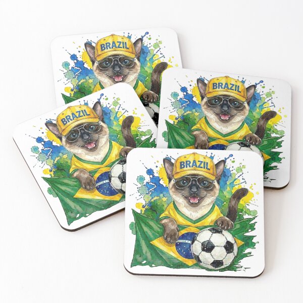 Item preview, Siamese cat World Cup Brazil Suppawter designed and sold by The Suppawters.