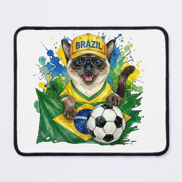 Item preview, Siamese cat World Cup Brazil Suppawter designed and sold by The Suppawters.
