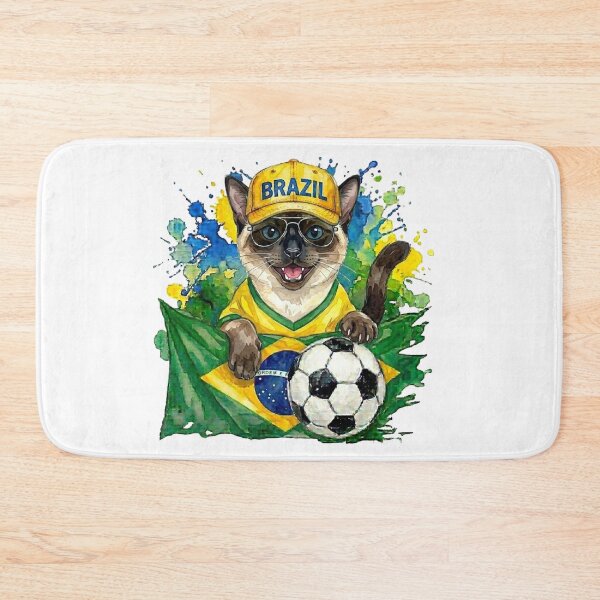 Item preview, Siamese cat World Cup Brazil Suppawter designed and sold by The Suppawters.