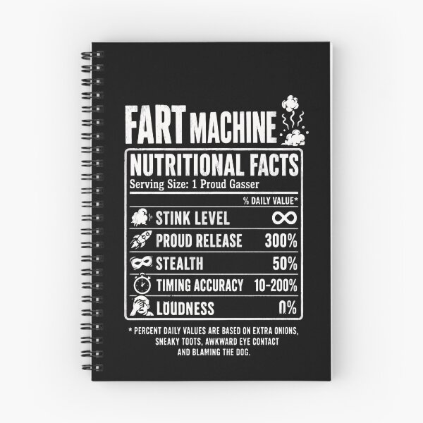 Item preview, Fart Machine Nutritional Facts Funny Gasser Humor Gag Gift designed and sold by RetroMini2026.