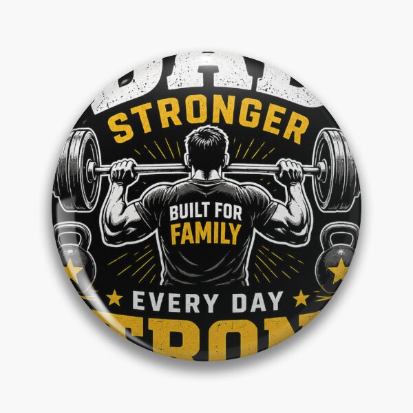 Item preview, Dad Stronger Every Day Sticker | Built For Family Fitness Dad Gift designed and sold by happyhub786.