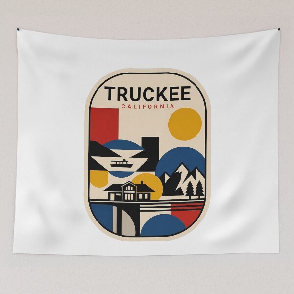 Item preview, Truckee California Mid Century Modern Mountain Scene designed and sold by k3rstman1.