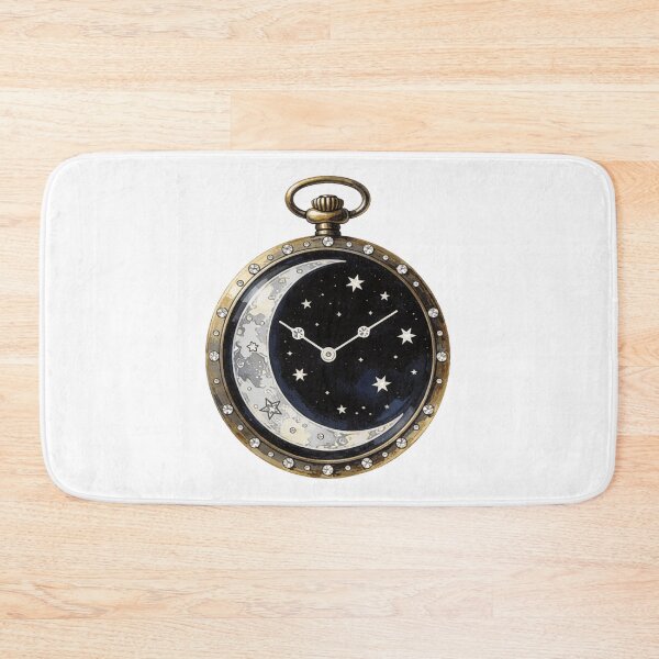 Item preview, Moon Clock Sticker | Celestial Timepiece Art designed and sold by AillustriaAK.