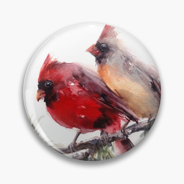 Item preview, Cardinals wateroclor painting designed and sold by CanotStop.
