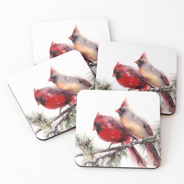 Item preview, Cardinals wateroclor painting designed and sold by CanotStop.