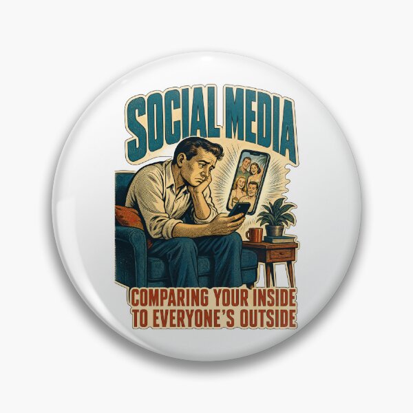 Item preview, Social Media Funny Sarcastic Vintage Retro Humor designed and sold by journeyengine.