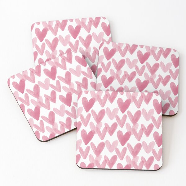 Item preview, Pink Watercolor Hearts Pattern designed and sold by Zaya_art.