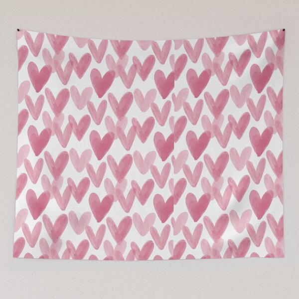 Item preview, Pink Watercolor Hearts Pattern designed and sold by Zaya_art.